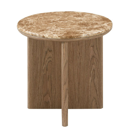 Markku - End Table With Natural Marble - Oak ACME