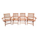 Foldable Patio Dining Set With 4 Folding Chairs For Indoor And Outdoor Use - Teak Home Essentials