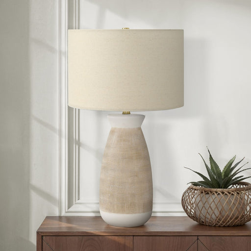 Lighting, Table Lamp, Ceramic, Resin, Contemporary - Cream 8th Street