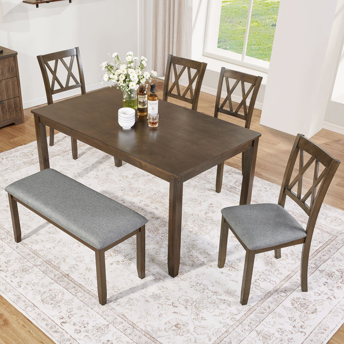 Modern Dining Set With Upholstered Chairs Home Essentials