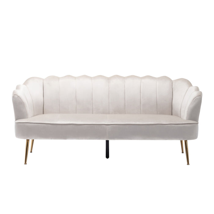 Modern Glam 3 Seater Sofa With Texture