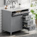 Bathroom Vanity With Sink, Cabinet With 3 Drawers And Adjustable Shelf Hearth and Haven