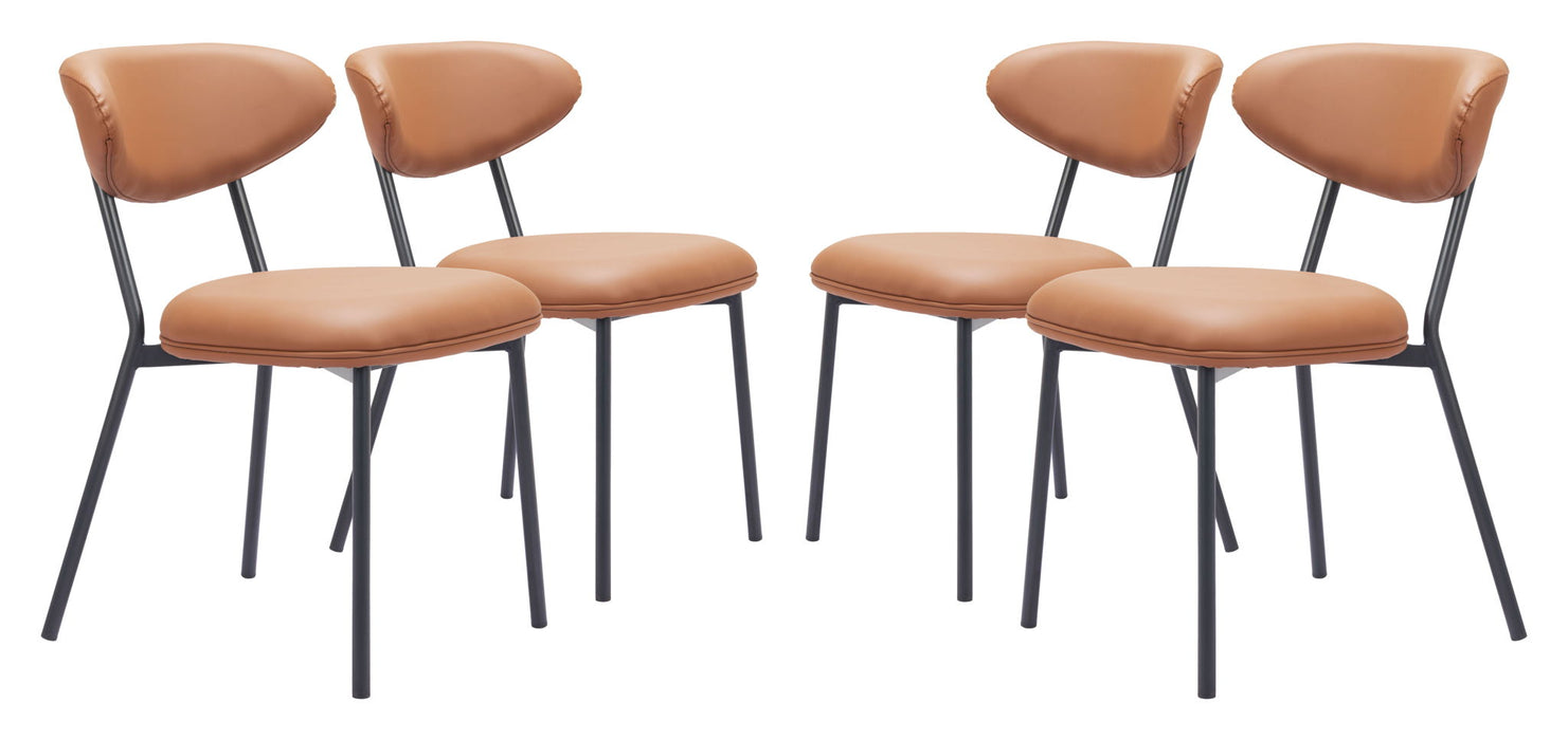 Rorun - Dining Chair (Set of 4) - Brown Zuo Modern