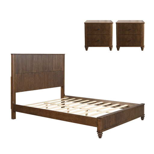 3 Piece Bedroom Set With Bed And 2 Nightstands Home Essentials
