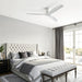 52" Ceiling Fan, No Light Flush Mount Low Profile 3 Blades With Remote Control Daily Nest