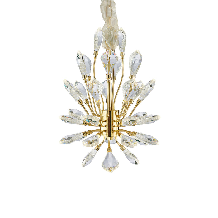 Michael Amini Lighting - Astra 18" Crystal LED Chandelier - Gold Michael Amini