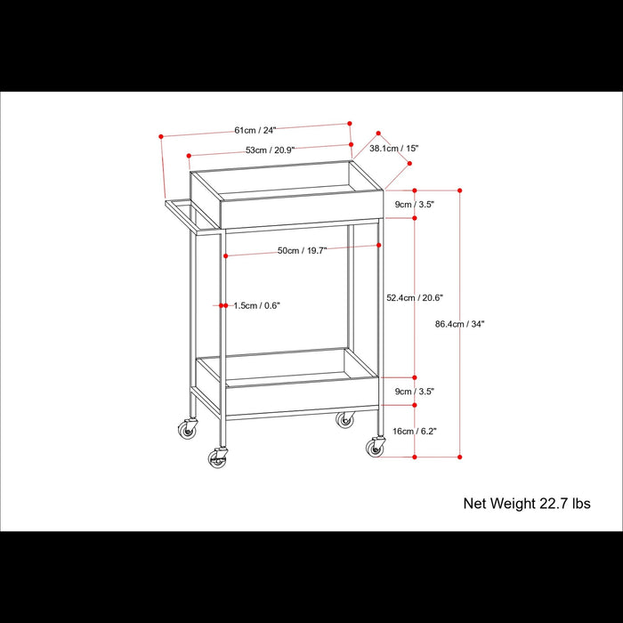Simons - Bar Cart - Natural Simpli-Home