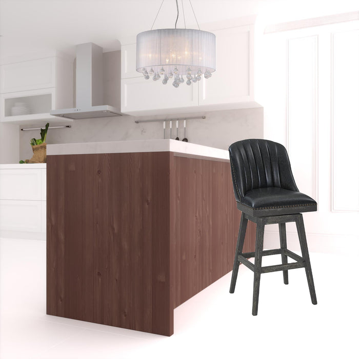 Swivel Counter Height Bar Chair - Onyx And Gray