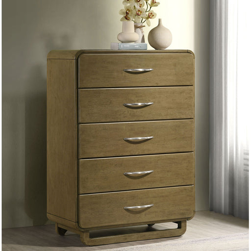 Tully - 5 Drawer Chest - Nutmeg Brown Furniture Max