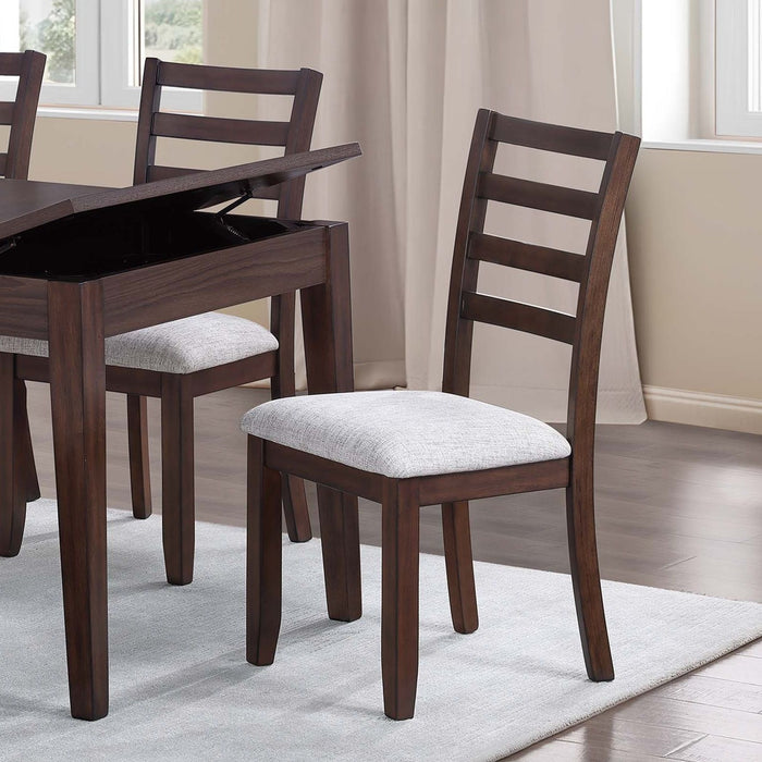 Ladder Back Design Dining Chairs (Set of 2) - Walnut Home Essentials