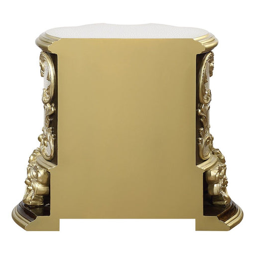 Desiderius - Nightstand - Antique Gold & Hand Painted Brown ACME