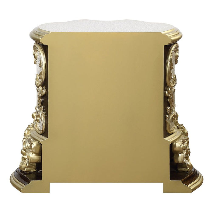 Desiderius - Nightstand - Antique Gold & Hand Painted Brown ACME