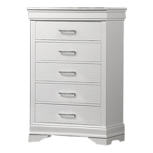 Chest, 5 Drawer Storage Furniture - White Home Essentials