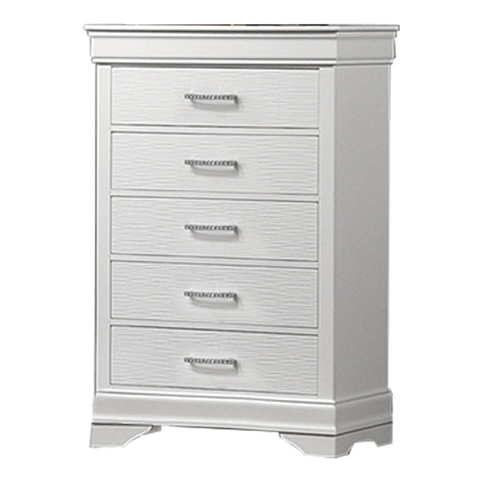 Chest, 5 Drawer Storage Furniture - White Home Essentials