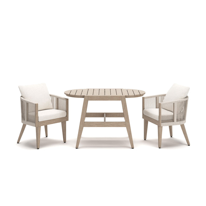 Ivory Vine - Chairs With Cushion / Table Set (Set of 3) - Beige Signature Design by Ashley®