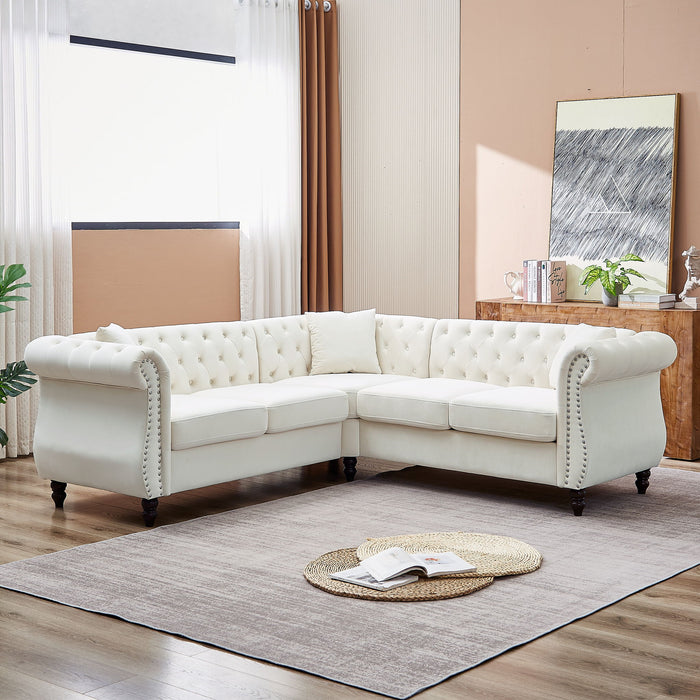 Streamline Modern L-Shaped Corner Sofa Home Essentials