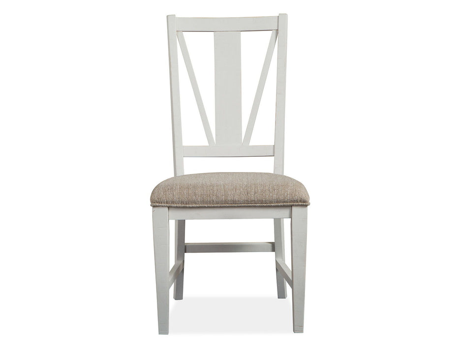 Heron Cove - Dining Side Chair With Upholstered Seat (Set of 2) - Chalk White Magnussen Furniture
