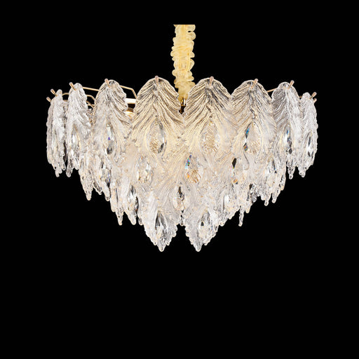 Michael Amini Lighting - Orlisse 9-Light Acrylic Chandelier - Gold Michael Amini