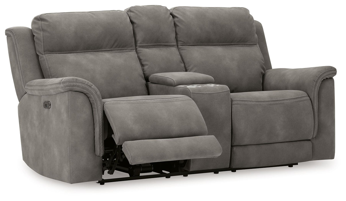 Next-Gen Durapella - Reclining Power Loveseat With Console Signature Design by Ashley®