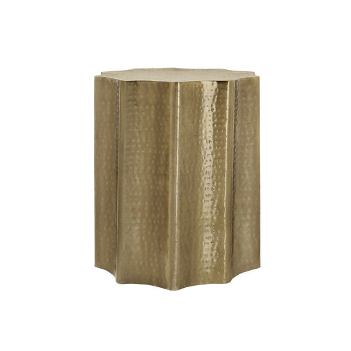 Drum Accent Side Table, Stylish Scalloped Design 8th Street