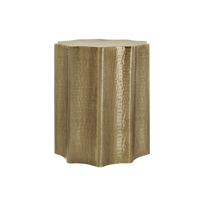 Drum Accent Side Table, Stylish Scalloped Design 8th Street