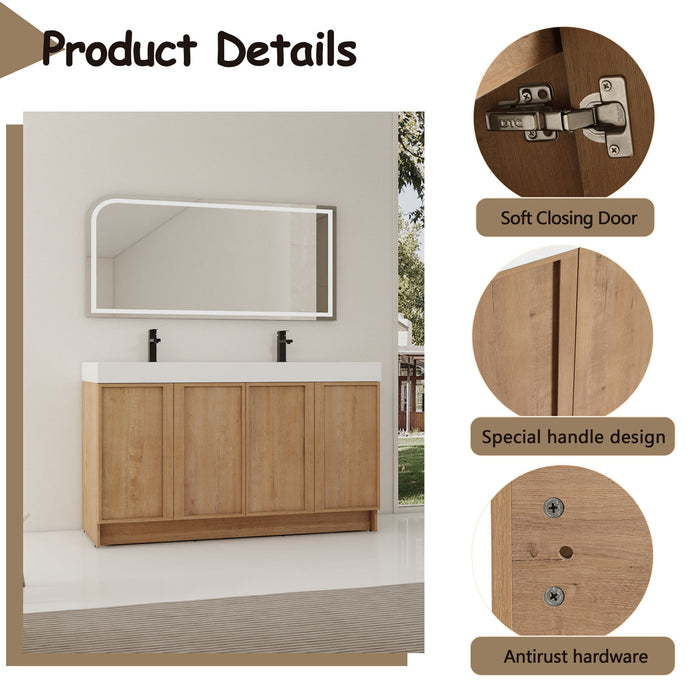 Freestanding Bathroom Vanity With Sink, Soft Close Doors Home Essentials