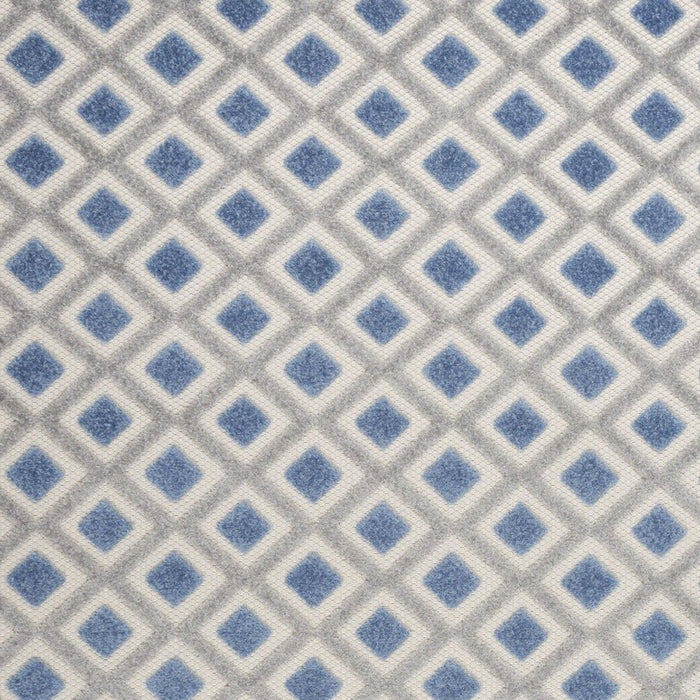 6' X 9' Geometric Indoor / Outdoor Area Rug - Blue / Gray