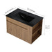 Wall Mounted Bathroom Vanity With Basin And Adjustable Open Shelf Home Essentials