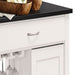 Ottawa - Kitchen Cart - Black Wooden Top & White ACME