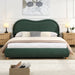 Upholstered Platform Bed Frame With Curved Headboard Home Essentials