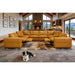 Upholstered Large Arms Sectional With Recliner Seats Home Essentials