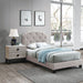 Button Tufted Bed With Nailhead Trim Home Essentials