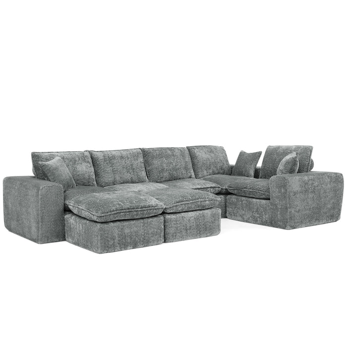 Sectional Sofa With Moveable Ottoman Home Essentials