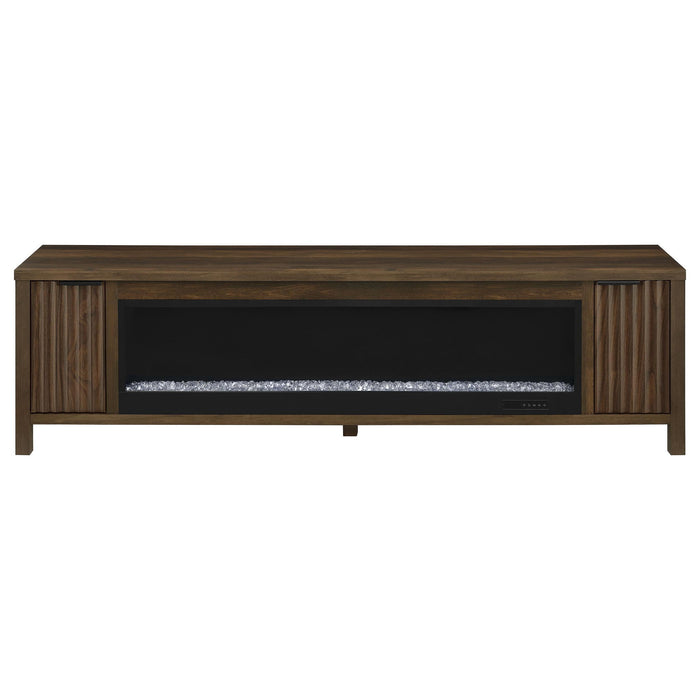 Alamitos - Electric Fireplace TV Stand With Flame Visualizer - Pine Wood Furniture Max