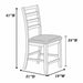 Ladder Back Design Counter Height Dining Chairs (Set of 2) - Walnut Home Essentials