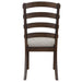 Pascaline - Side Chair (Set of 2) - Gray Fabric, Rustic Brown & Oak ACME
