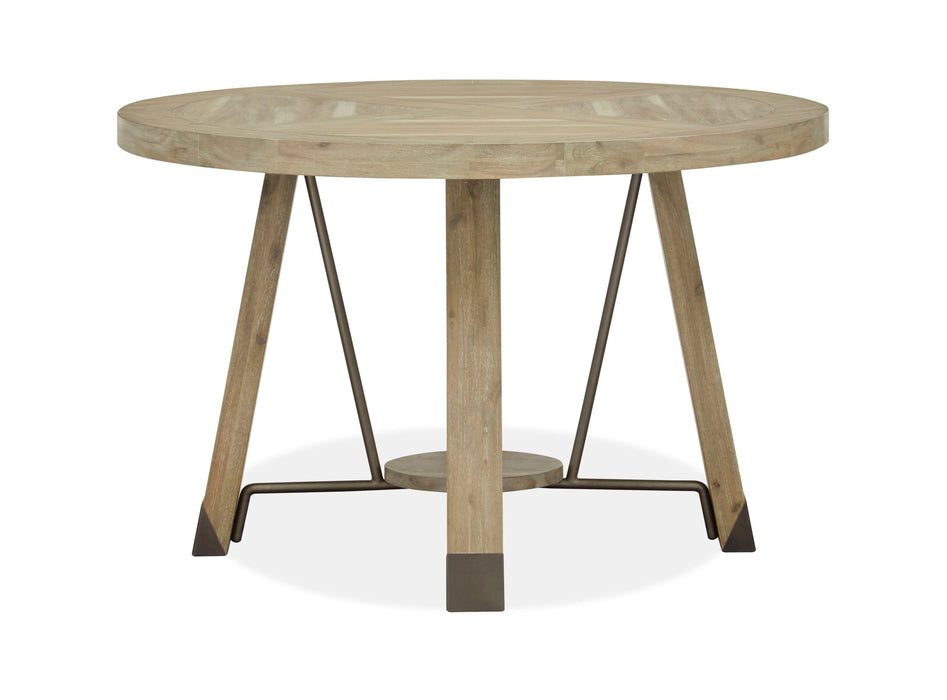 Ainsley - Round Dining Table - Cerused Khaki Magnussen Furniture