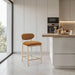 Riccio - Fabric Stool - Natural Frame Meridian Furniture