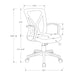 Office Chair, Adjustable Height, Swivel, Ergonomic, Mesh, Contemporary & Modern 8th Street