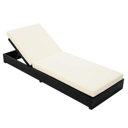 Ian - Adjustable Chaise Lounge With Open Slat Design - Black Noble House
