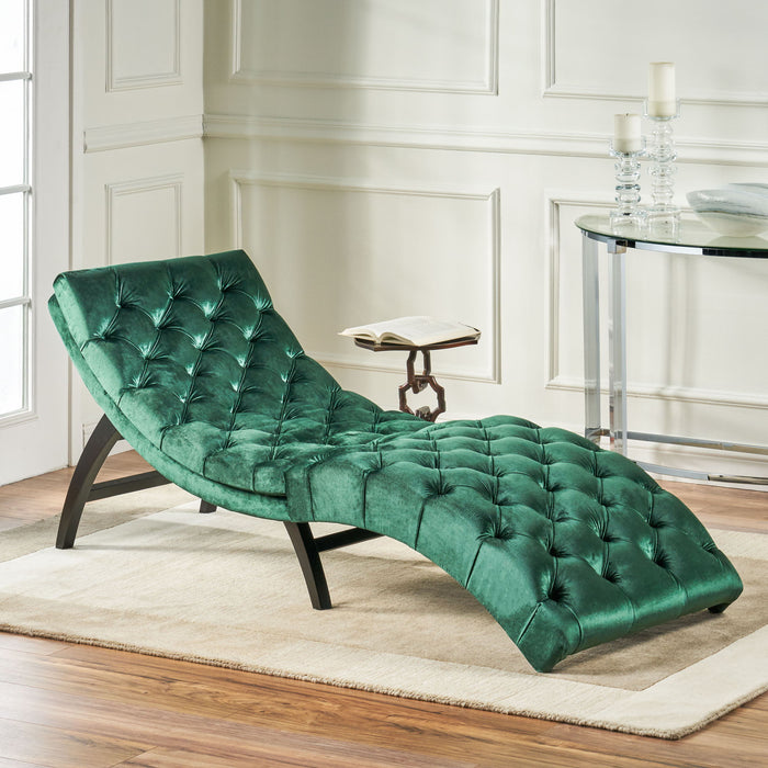 Chaise Lounge - Emerald - PU