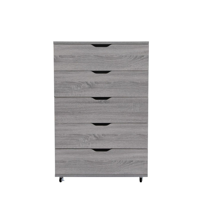 Modern 5 Drawer Dresser With Wheels Home Essentials