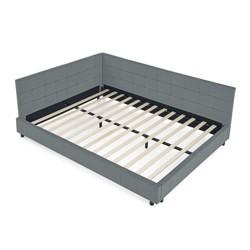 Elegant Storage Upholstered Tufted Bed Frame With Backrest And Armrests Home Essentials