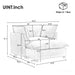 Modern Armchair Sofa With Movable Ottoman Hearth and Haven