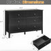 Modern 6 Drawer Fluted Dresser Home Essentials