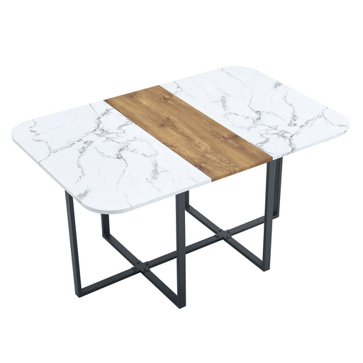 2 Tone Dining Table For Modern Minimalist And Industrial Styles Home Essentials