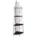 4 Shelf Corner Bookcase - Cappuccino Furniture Max