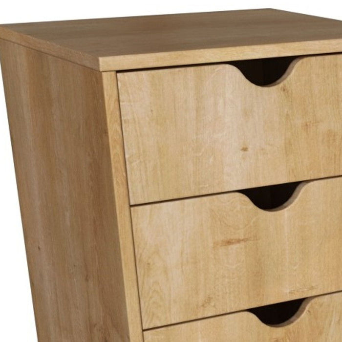 Solid Wood Five Drawer Lingerie Chest - Natural