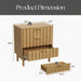 Fluted 3 Drawer Dresser Home Essentials