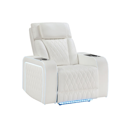Electra - Power Recliner With Power Headrest, Massage, LED Lighting And USB Control Matrix Furniture Group